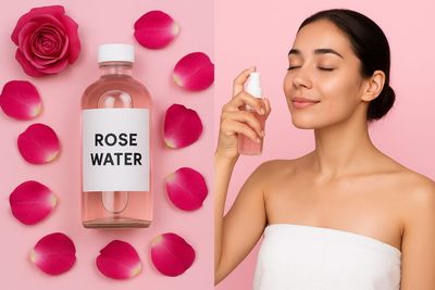 rose water in face